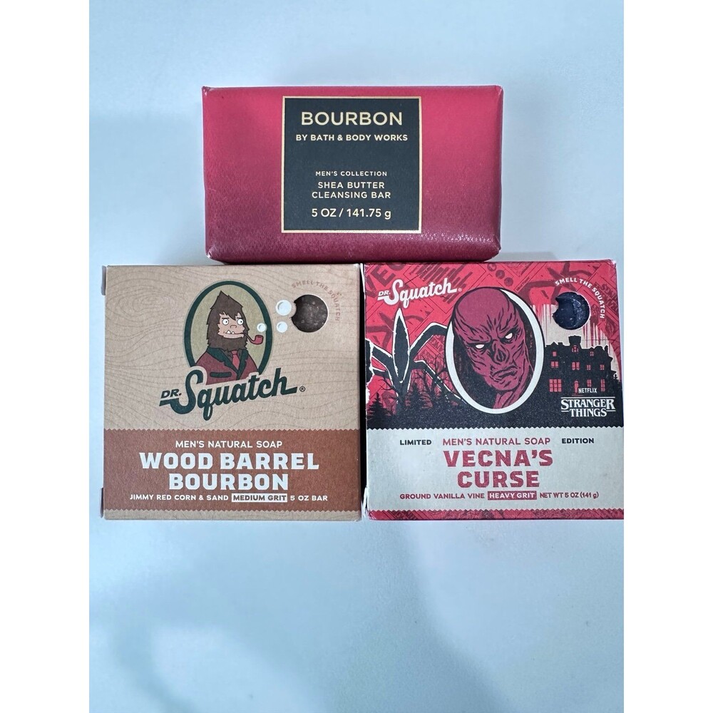 Dr. Squatch Bourbon & Vecna's Curse Soaps and BBW Bourbon Men’s